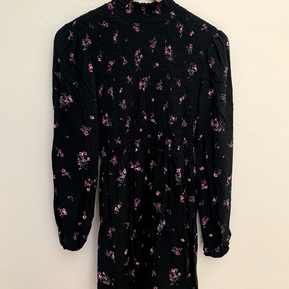 Black Floral High Neck Dress - wild fable, S